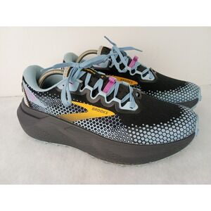 Brooks Womens 11 Caldera 6 Trail Running Shoes Blue Black Orange Pink Sneakers